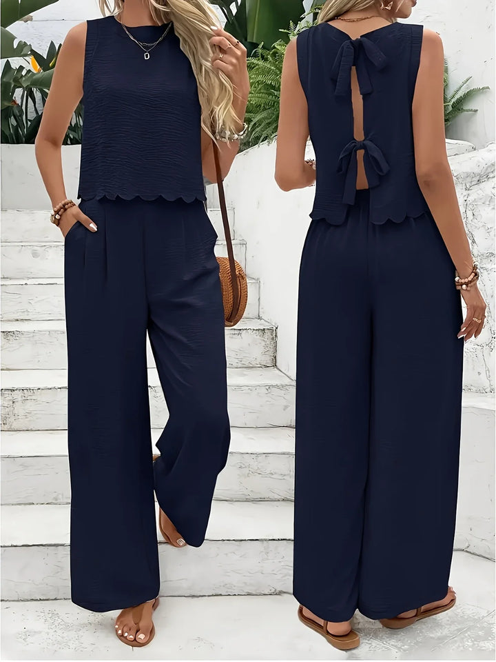 Raya - Elegante Conjunto De Dos Piezas Sin Mangas