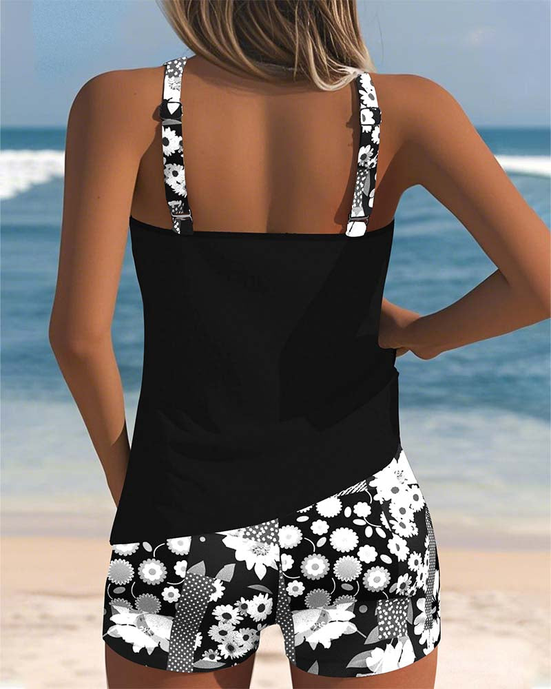 Maritta - Bañador Estampado De Lino