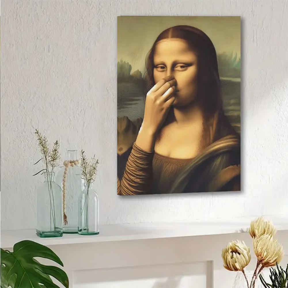WinkArt - Póster Humorístico Mona Lisa con un Guiño