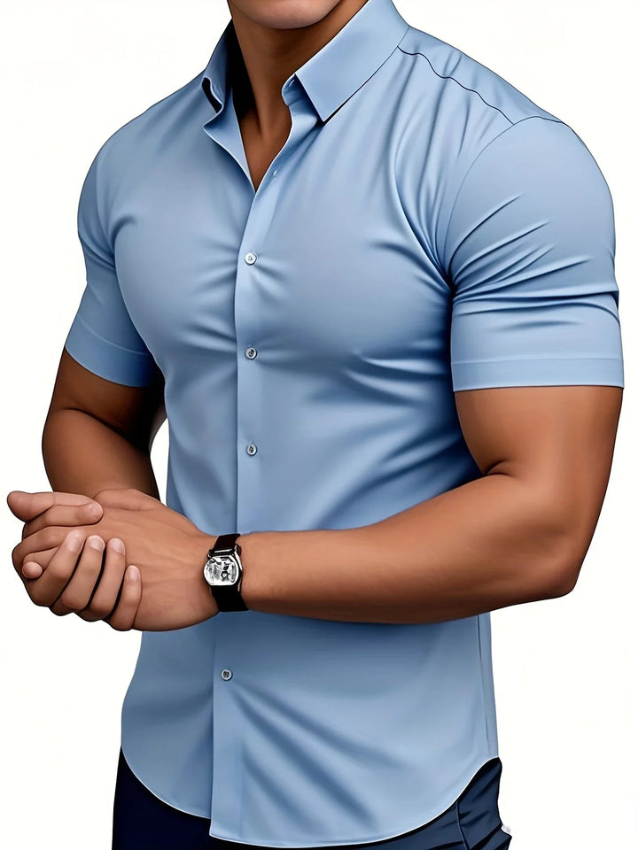 Ezra - Elegante Camisa Entallada Con Botones