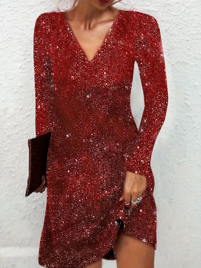 Eglantina - Vestido Midi Con Abundantes Bordados De Abalorios