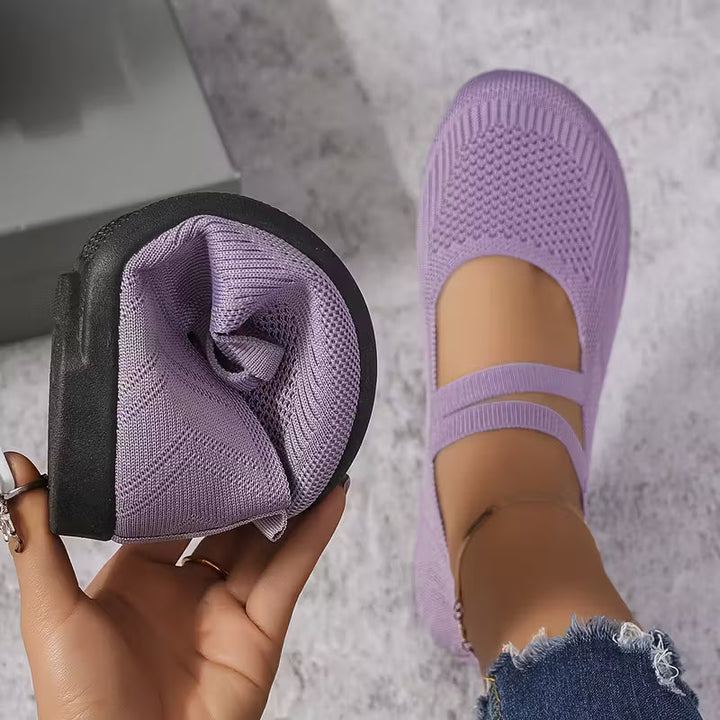 Kethryn - Zapatos Sin Cordones de Punto Estilo Mary Jane