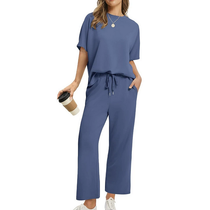 Shirona - Conjunto De Dos Piezas Top Informal y Pantalón