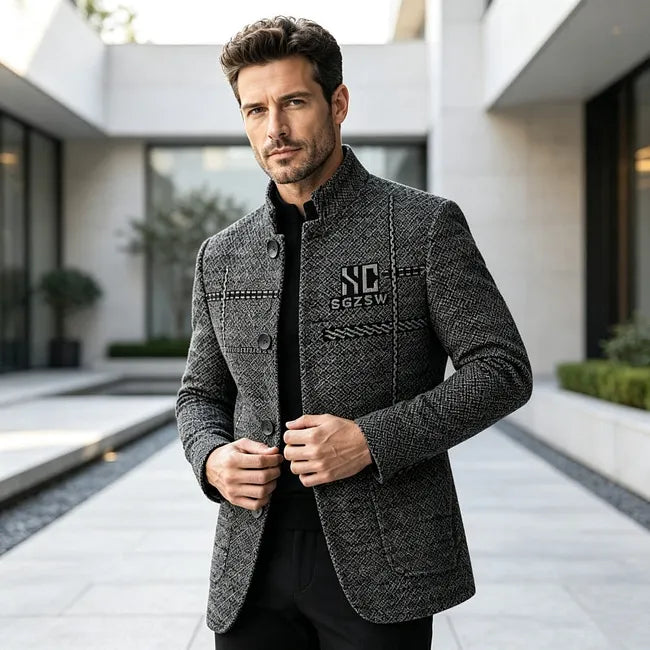 Jallen - Chaqueta De Punto Con Textura Y Bolsillos