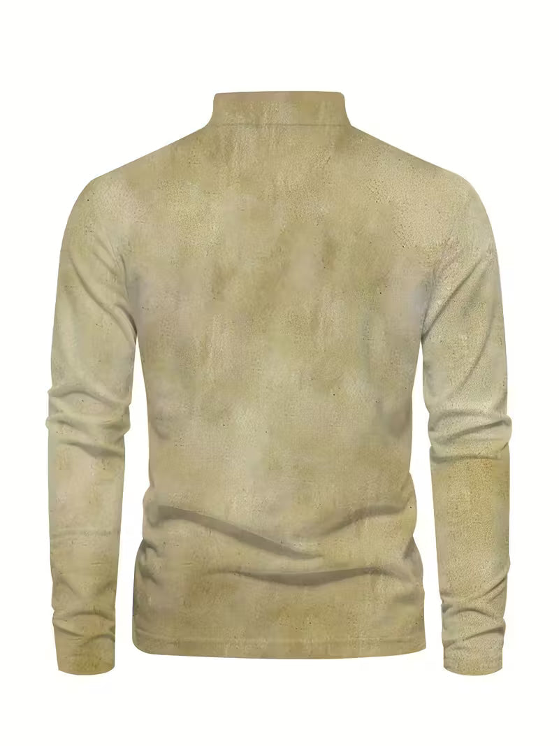 Giles - Camisa Elegante Con Estampado 3D De Velero En La Solapa