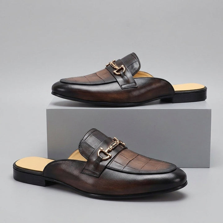 Idris - Zapatos De Cuero Sin Talón