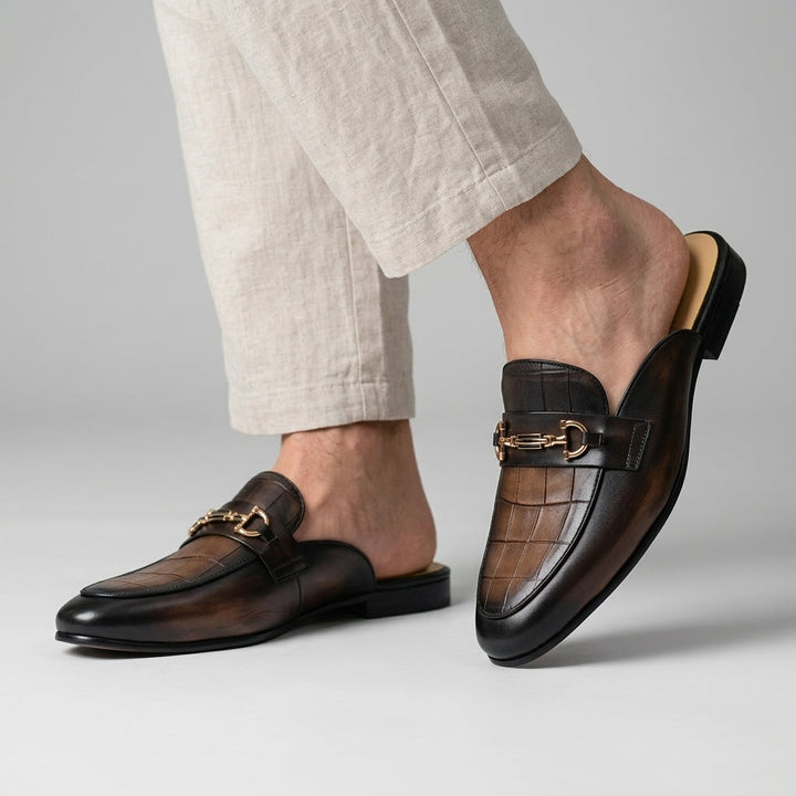 Idris - Zapatos De Cuero Sin Talón