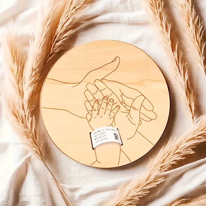 BirthMark - Placa de Madera para Pulsera de Nacimiento