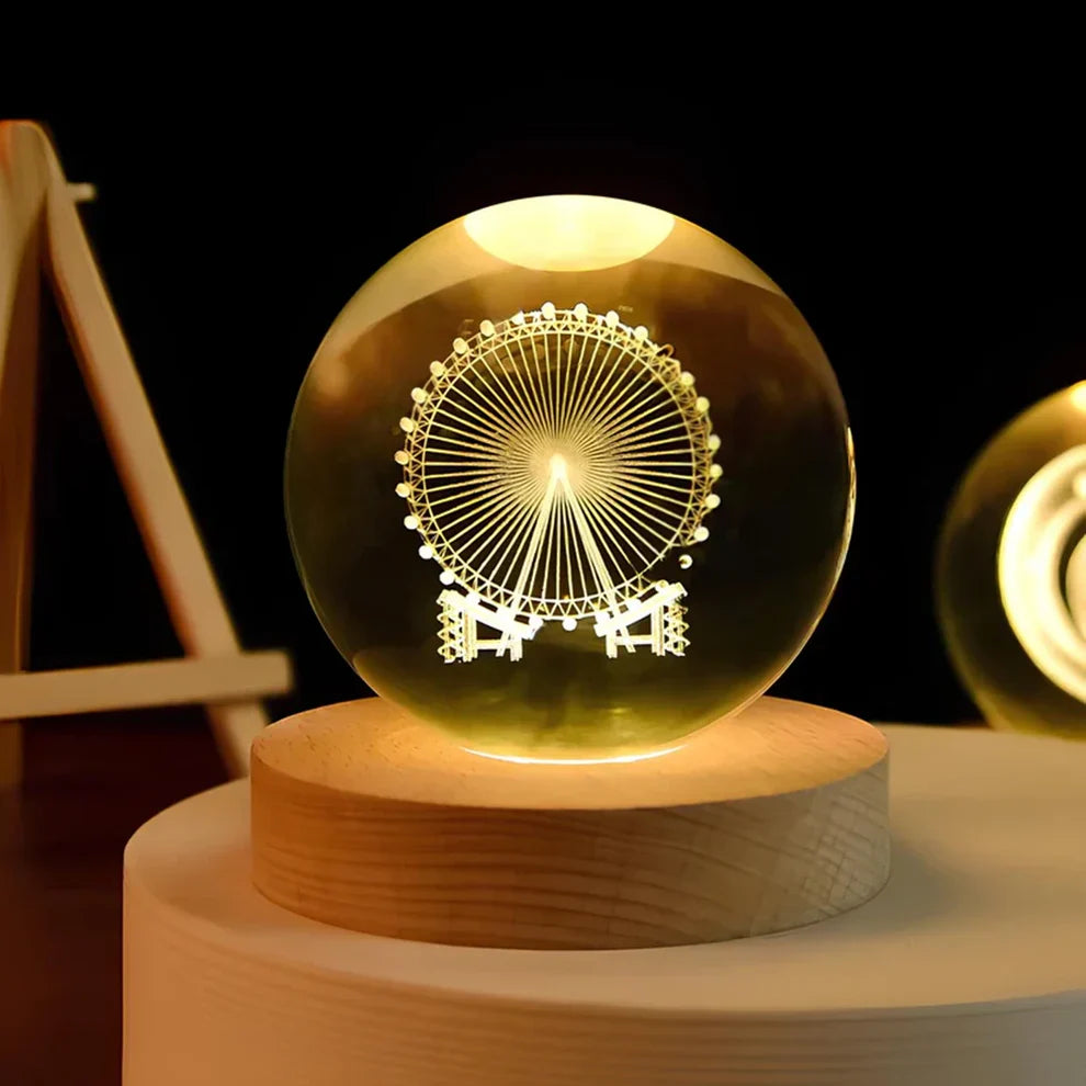 Glow Sphere – Lámpara Luminosa Con Bola De Cristal