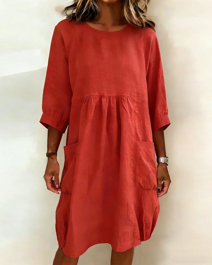 Maleesha - Vestido Elegante Con Mangas Anchas