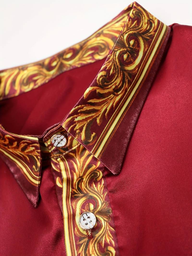 Vygantas - Elegante Camisa de Manga Larga Con Diseño Patchwork