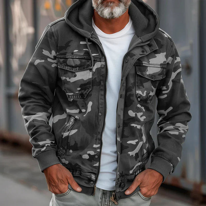 Stian - Chaqueta Con Capucha De Estilo Militar