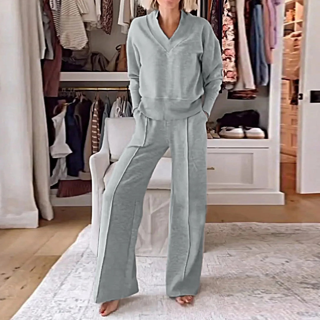 Hanna - Cómodo conjunto de top y pantalón de 2 piezas