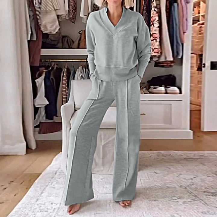 Hanna - Cómodo conjunto de top y pantalón de 2 piezas