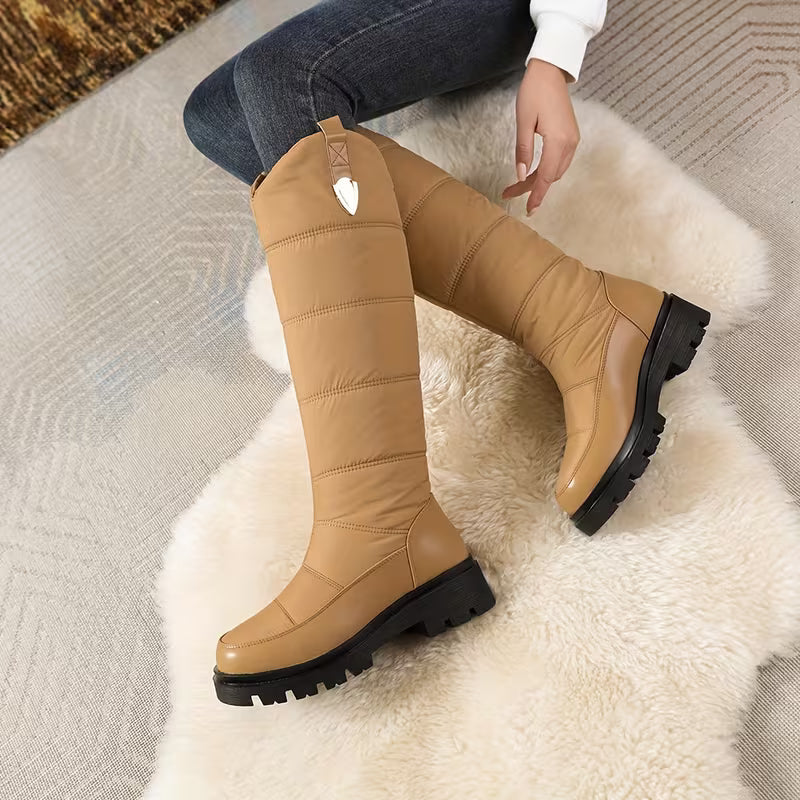 Menna - Botas De Invierno Hasta La Rodilla Con Suela Antideslizante