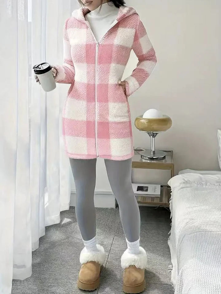 Tissaia - Chaqueta Con Capucha y Cremallera Elegante