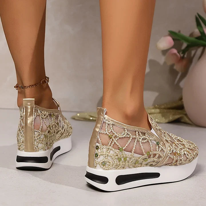 Heleen - Zapatillas de Cintura Alta Con Lentejuelas