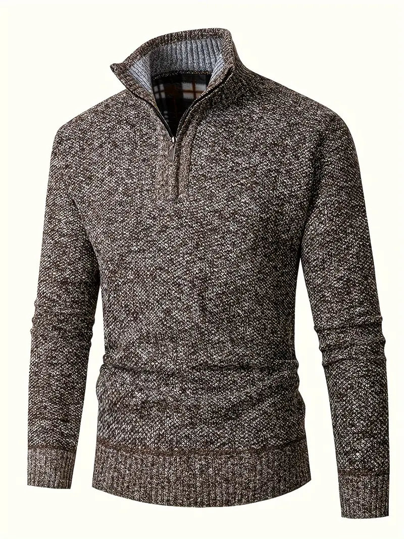 Ingram - Jersey Informal De Cuello Alto y Cremallera Hasta El Pecho