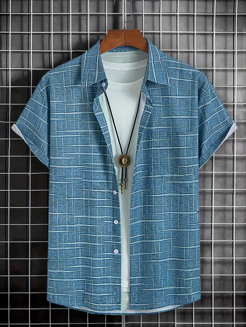 Jerrick - Camisa Con Estampado Geométrico Vintage