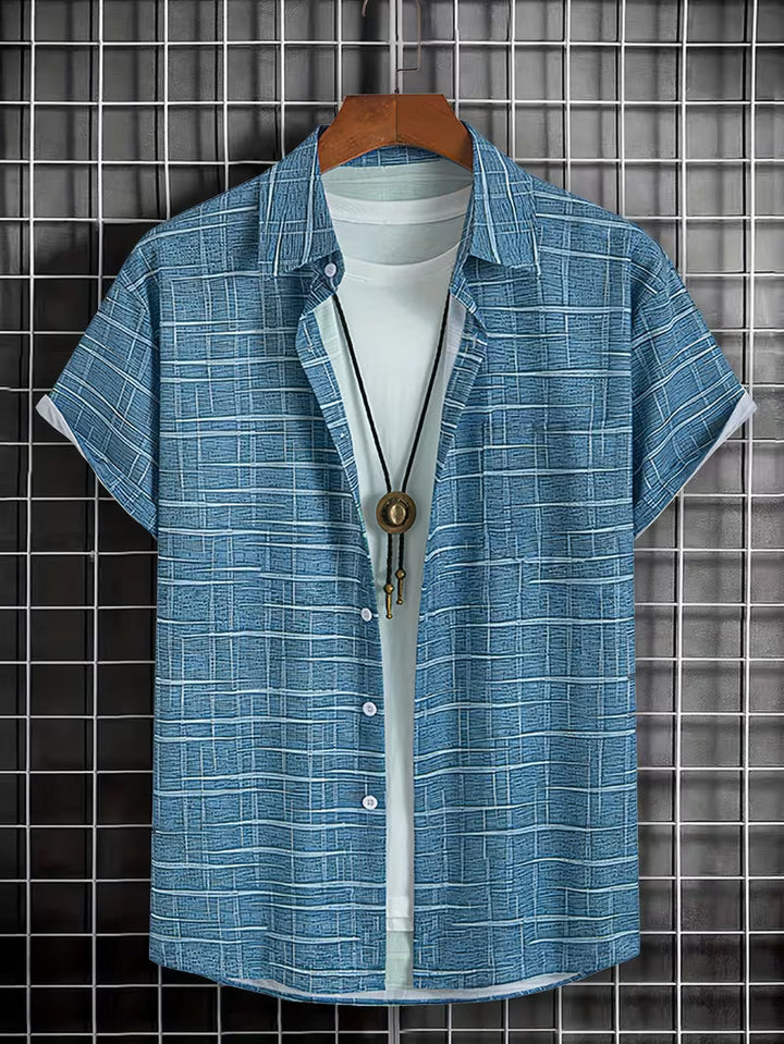 Jerrick - Camisa Con Estampado Geométrico Vintage
