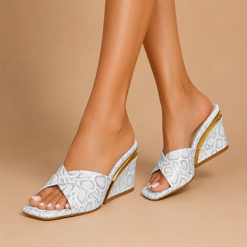Axelle - Sandalias De Cuña Con Tiras Cruzadas