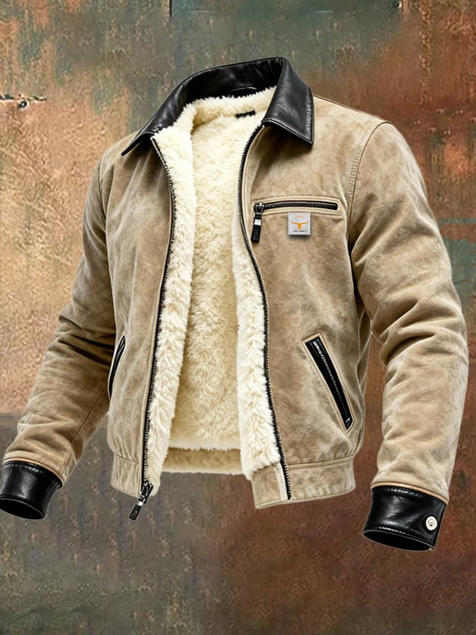 Zaremba - Chaqueta Con Cremallera y Forro De Piel