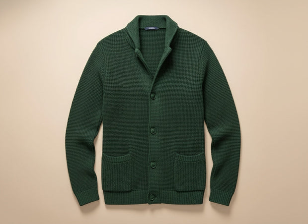 Eskel - Elegante Cárdigan De Lana De Manga Larga