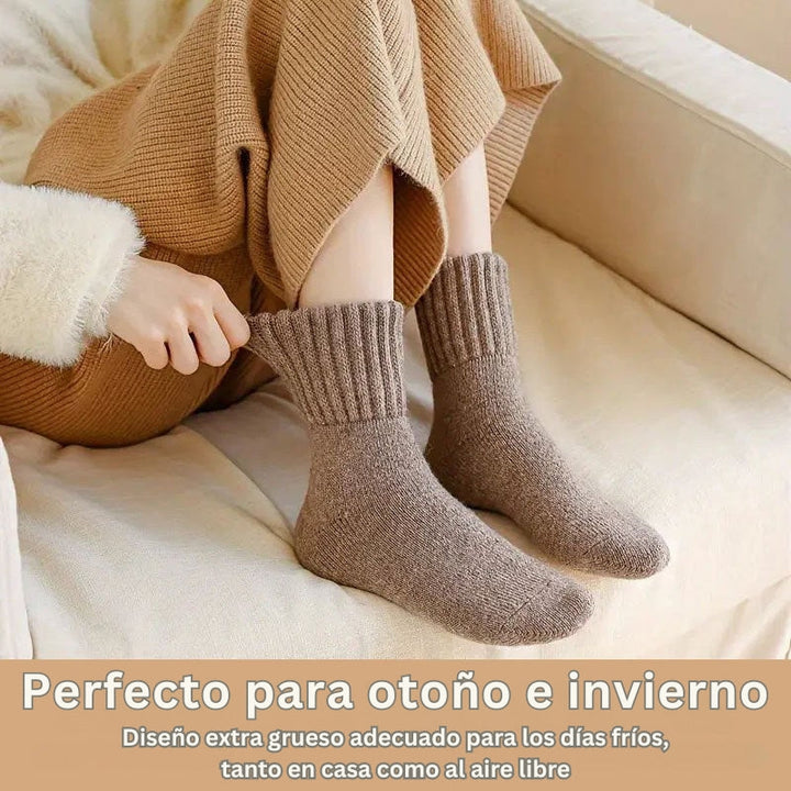 Woolora - Lujo Lana Cálida Calcetines