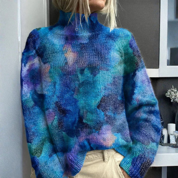 Mairead - Jersey De Cuello Alto Cálido y Elegante