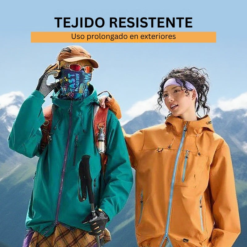 DriftEdge - Impermeable Cremallera Senderismo Chamarra