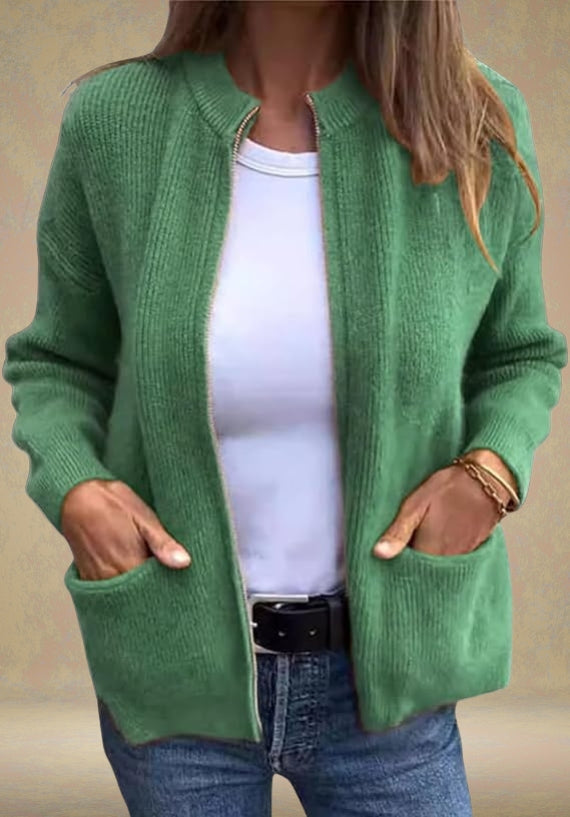 Marsha - Cárdigan Otoñal Con Cremallera