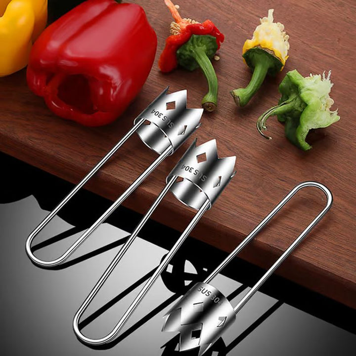 FruitCore - Descorazonador de Frutas y Verduras de Acero Inoxidable