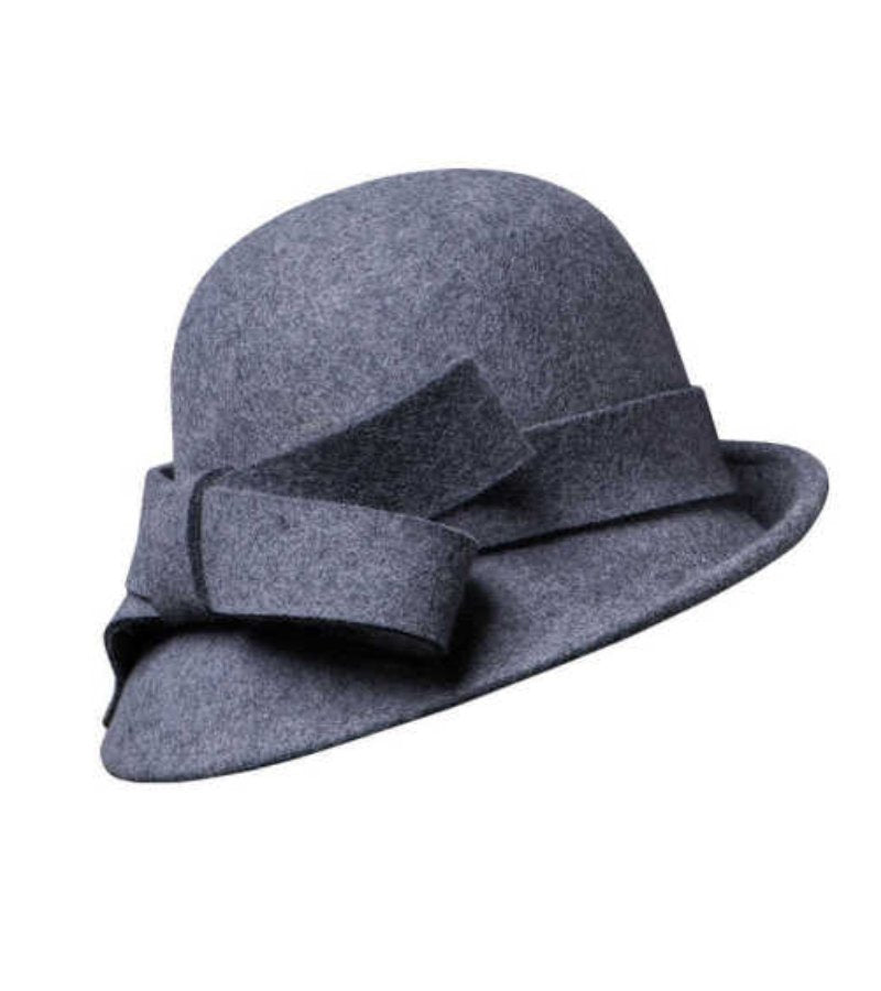 Klaver - Sombrero Vintage De Fieltro Con Lazo Lateral