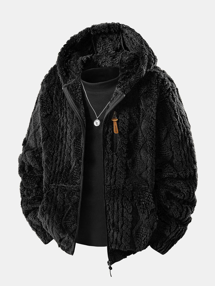Alonzo - Sudadera Con Capucha Teddy Jacquard Geométrico