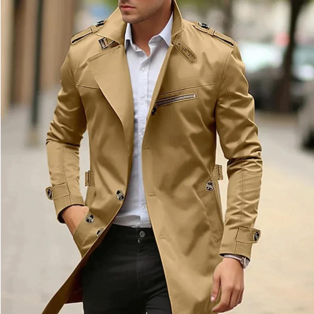 Ludovic - Cómoda Chaqueta Tipo Trench Con Botones
