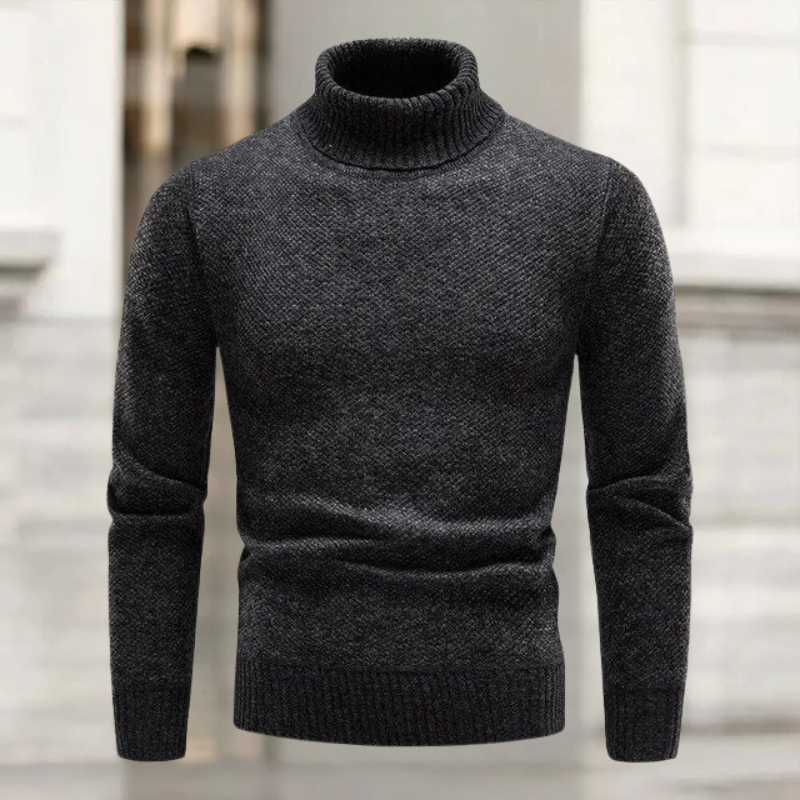 Laurin - Lujoso Jersey De Punto De Cuello Alto