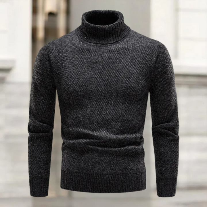 Laurin - Lujoso Jersey De Punto De Cuello Alto