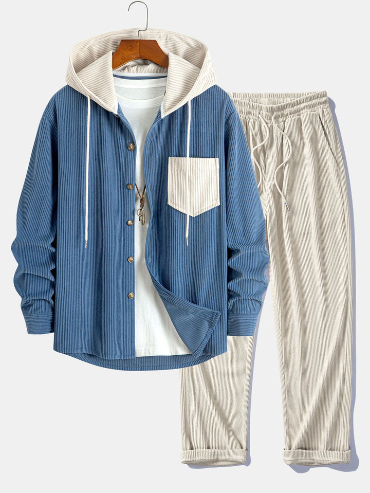 Cadmus - Conjunto De Camisa Con Capucha y Pantalones De Pana