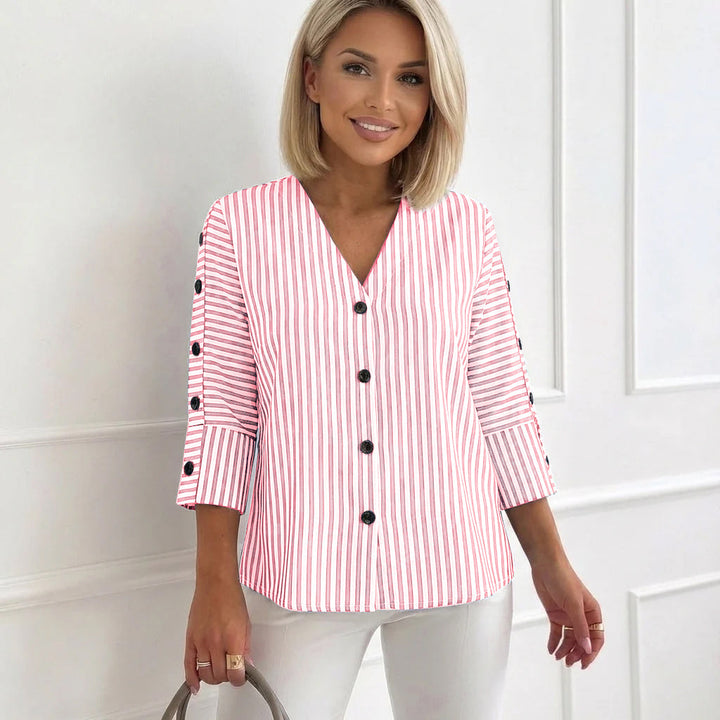 Eleesa - Blusa Cómoda a Rayas
