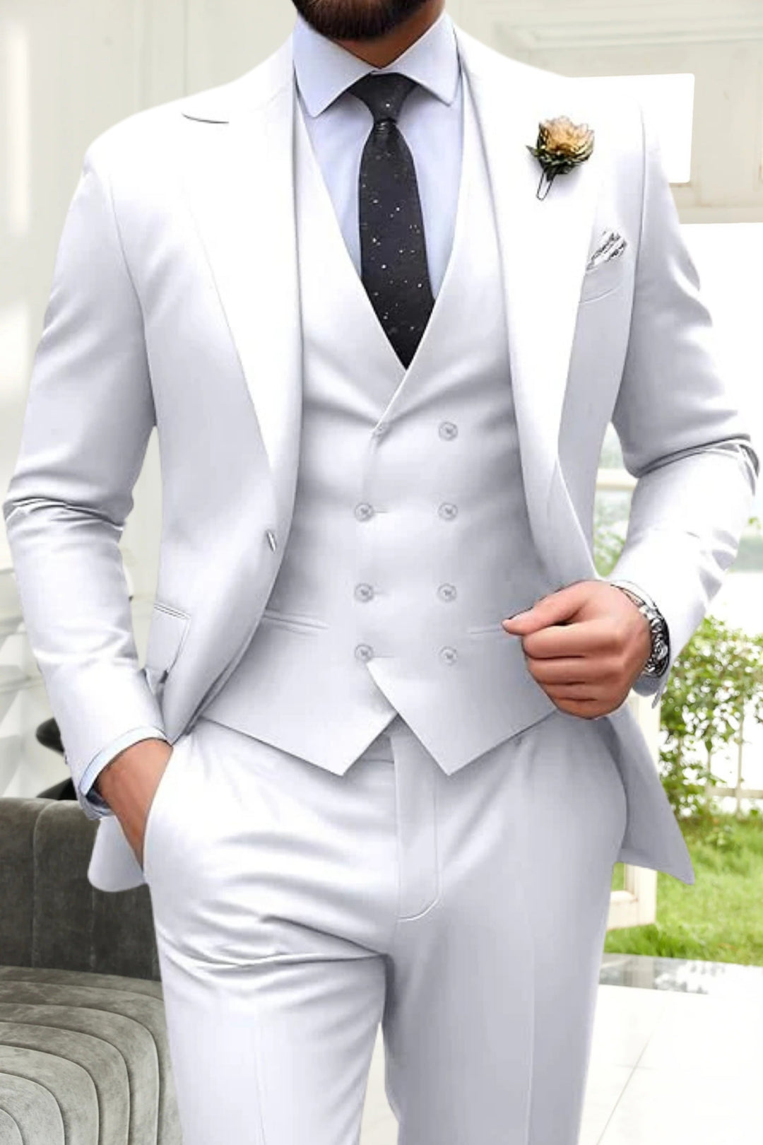 Gremist - Trajes De Tres Piezas Solapa Puntiaguda Slim Fit