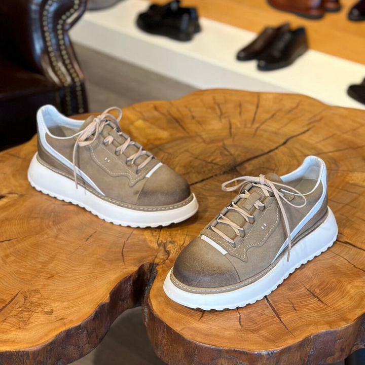 Douglas - Zapatillas De Cuero Con Suela Gruesa
