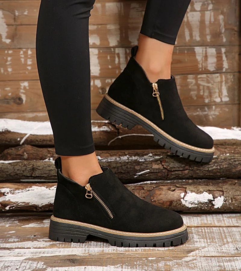 Miladie - Bota Ortopédica Con Cremallera Lateral