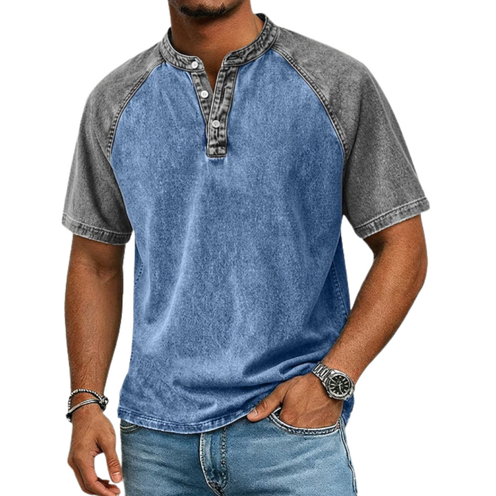 Lawson - Camiseta Henley Vintage Bicolor