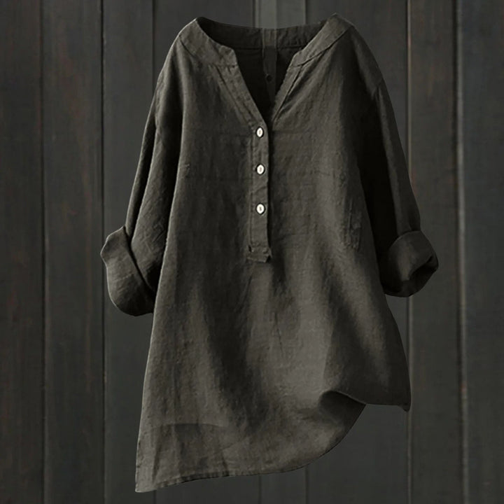 Valentiniaa - Botón Abajo Blusa