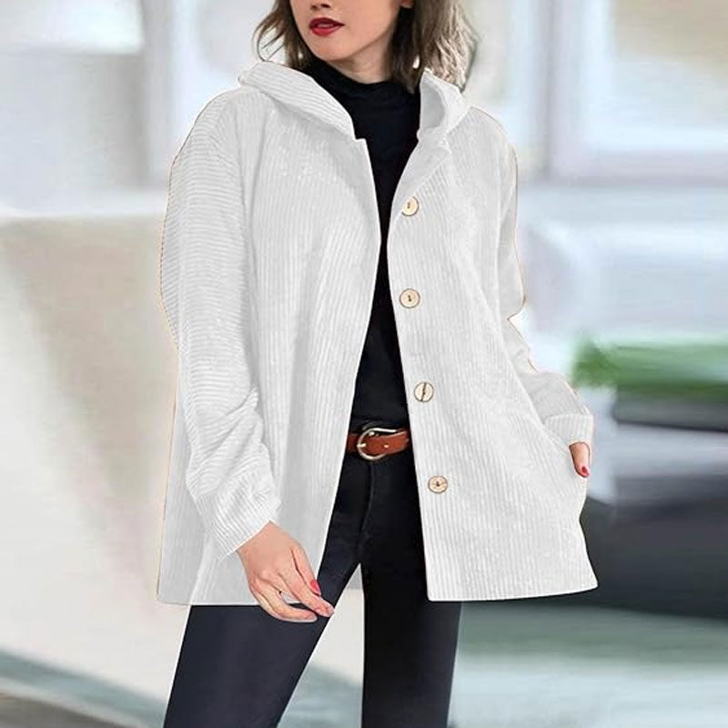 Daleny - Chaqueta Con Capucha Y Botones De Terciopelo