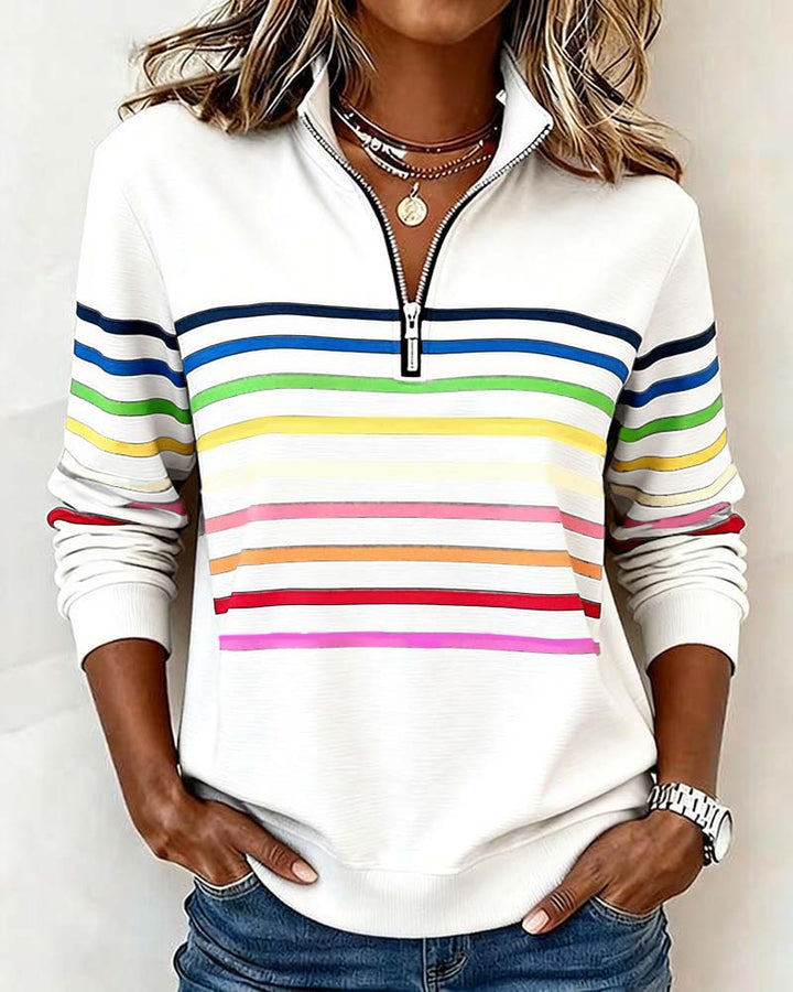 Uschi - Elegante Jersey Con Cremallera De Un Cuarto
