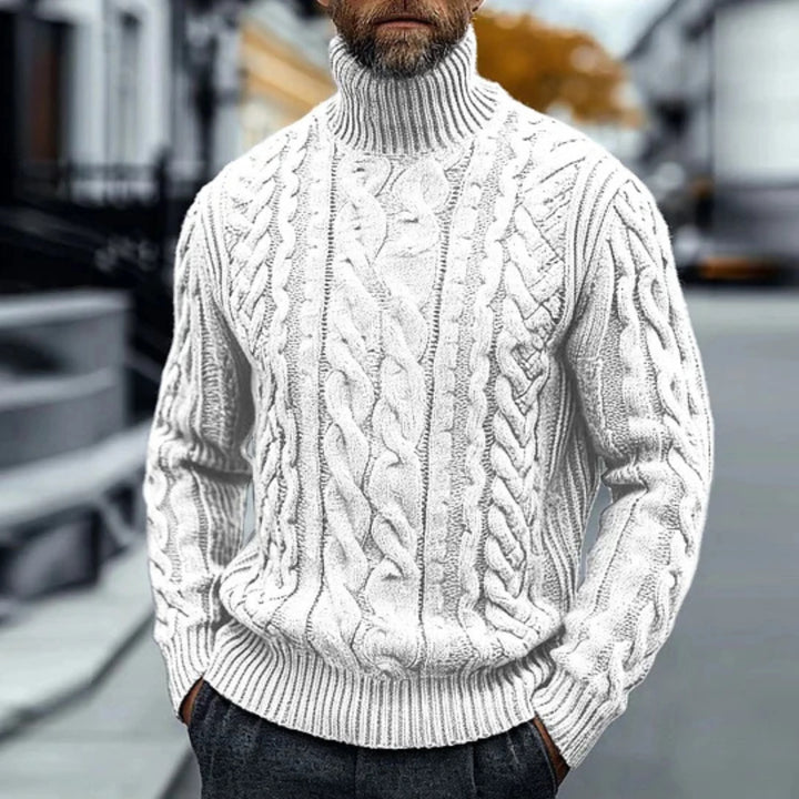 Philo - Jersey De Cuello Alto De Punto Por Cable