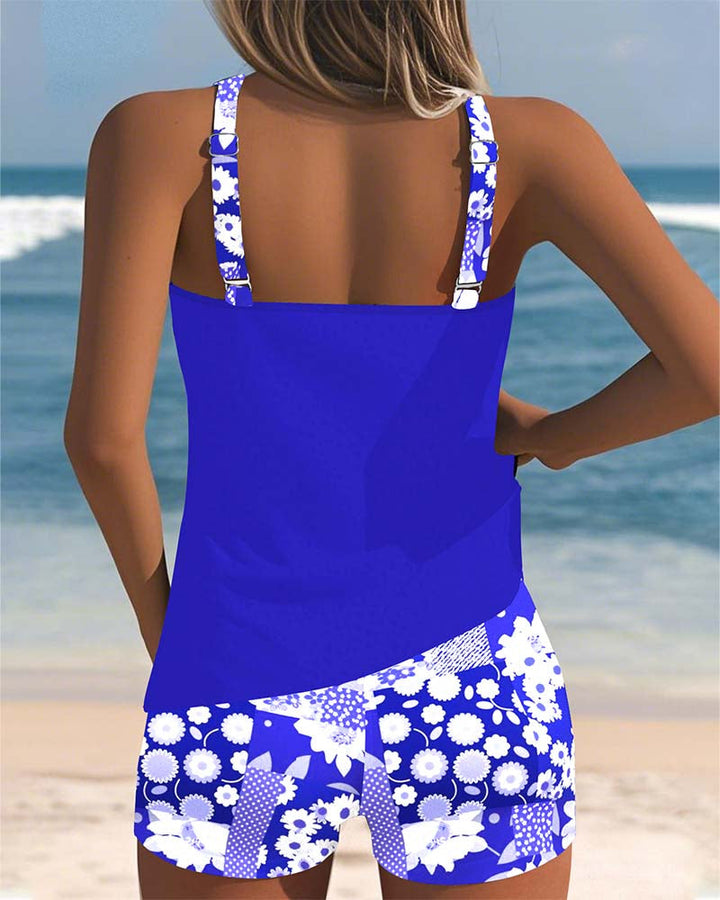 Maritta - Bañador Estampado De Lino