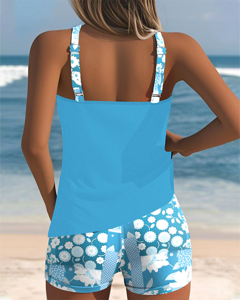 Maritta - Bañador Estampado De Lino
