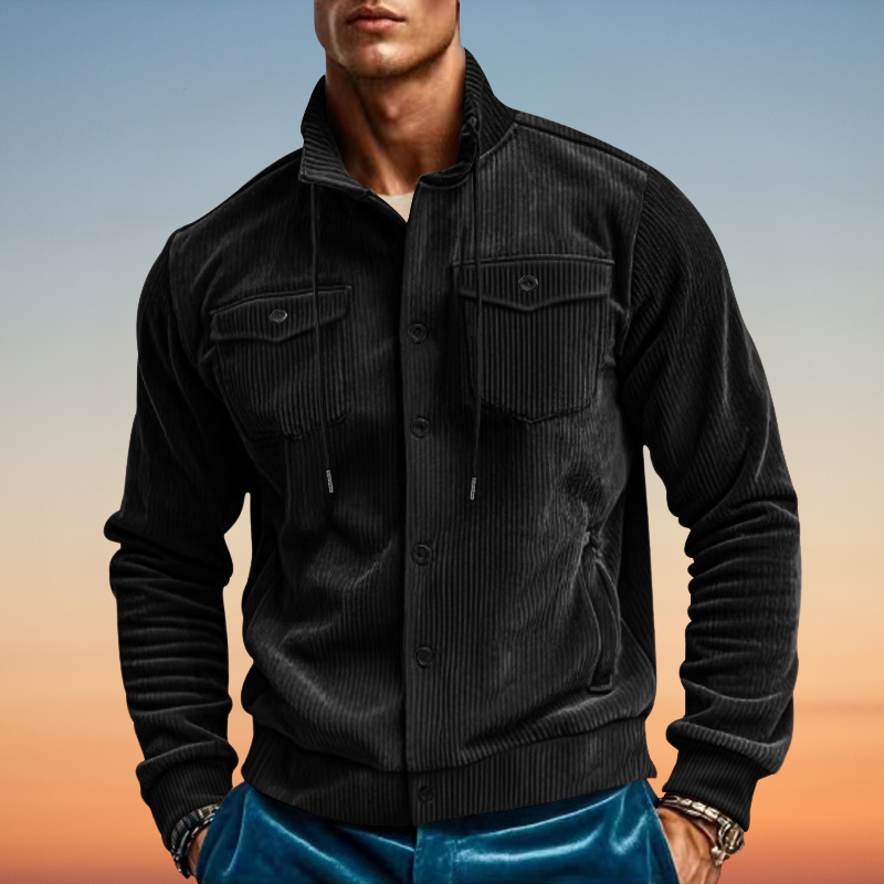 Larry - Chaqueta Con Solapa De Pana